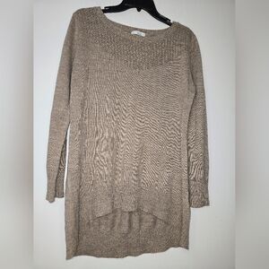 New York & company tan sweater, high long  size M